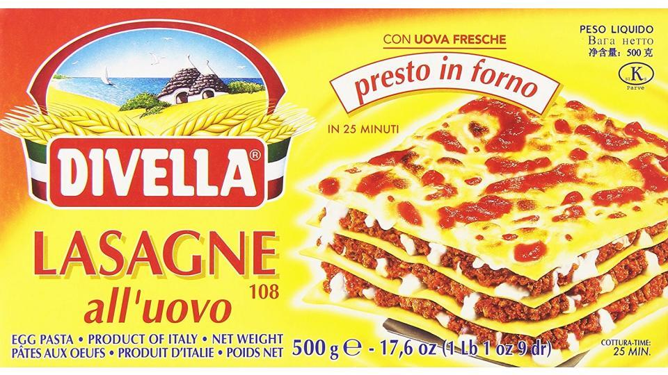 Divella - Lasagne all'Uovo, con Uova Fresche, Presto in Forno
