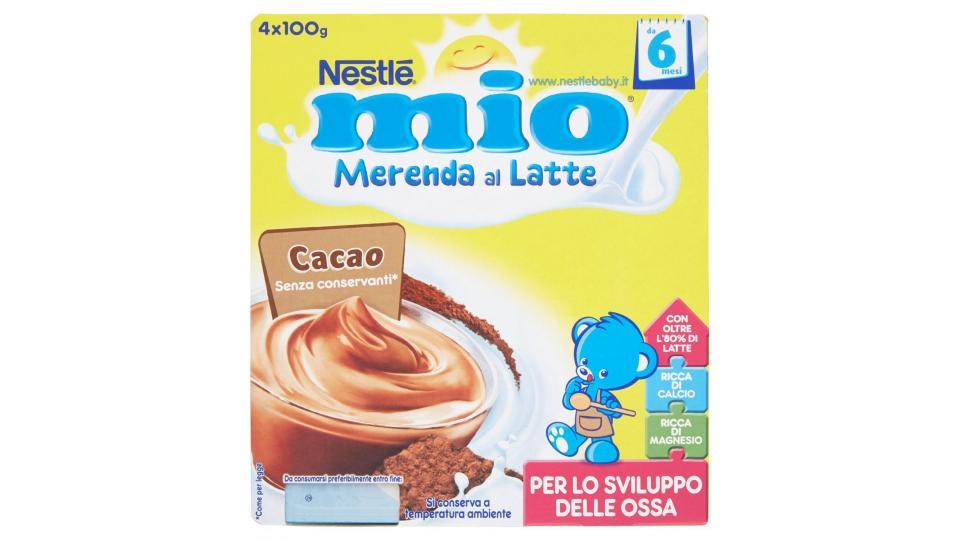 Nestle Mio Merenda al Latte Cacao, senza Glutine, da 6 Mesi, 4 Pezzi X