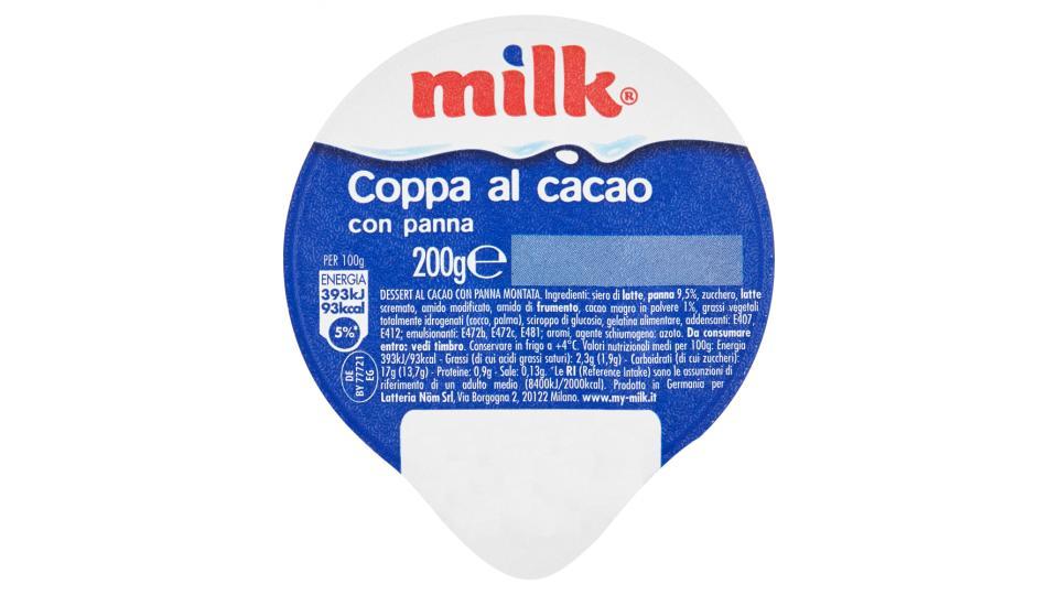 Milk Coppa al cacao con panna