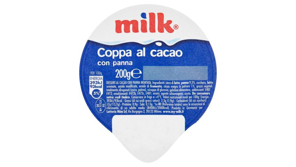 Milk Coppa al cacao con panna