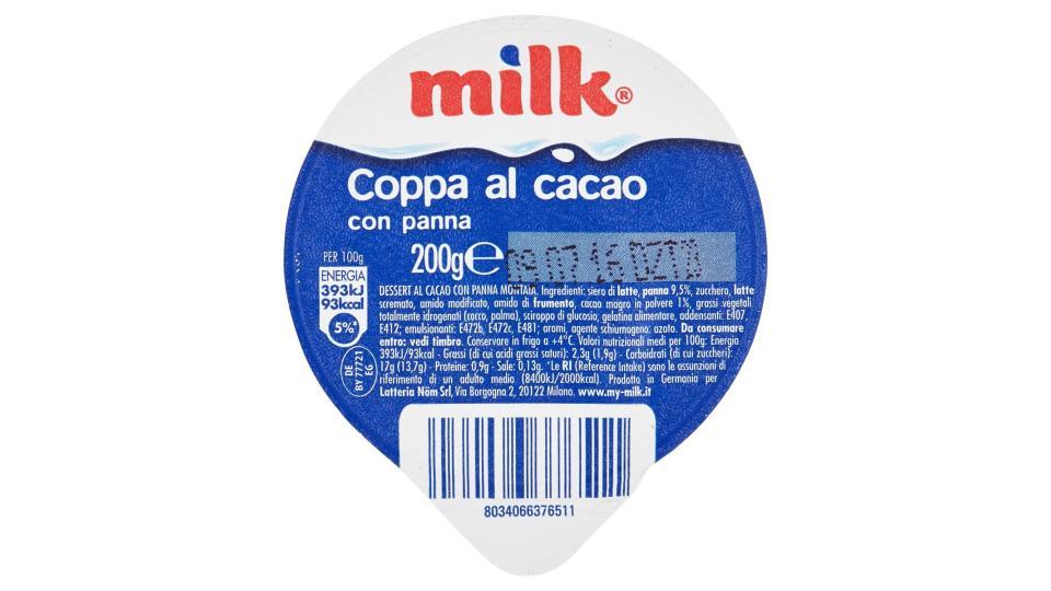 Milk Coppa al cacao con panna