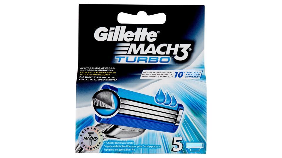 Gillette Mach3 Turbo Lame per Rasoio da Uomo