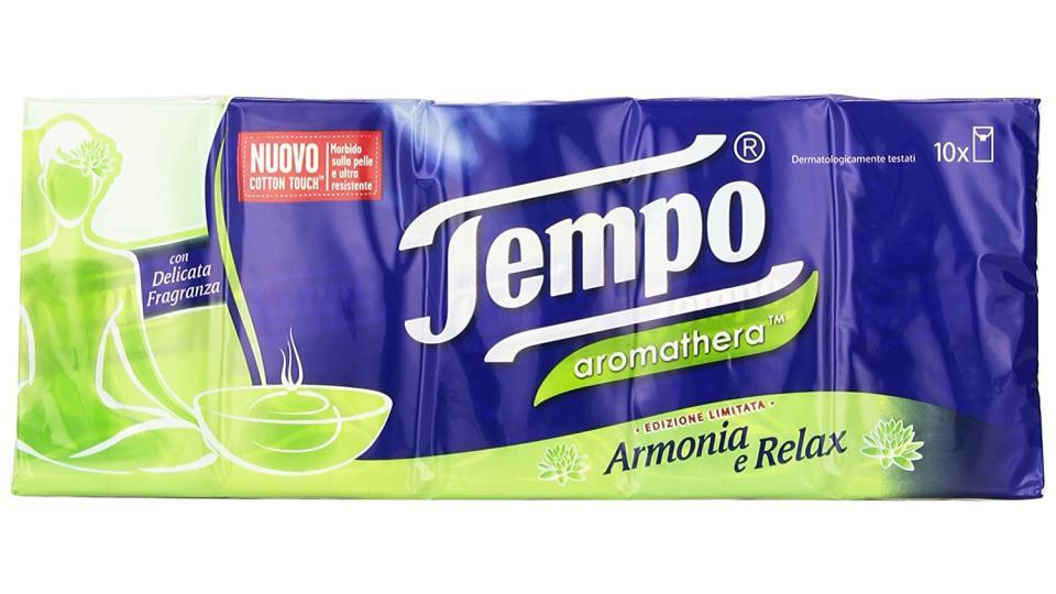 Tempo - Aromathera Fazzoletti 4 Veli, Armonia e Relax - 10 Pacchetti da