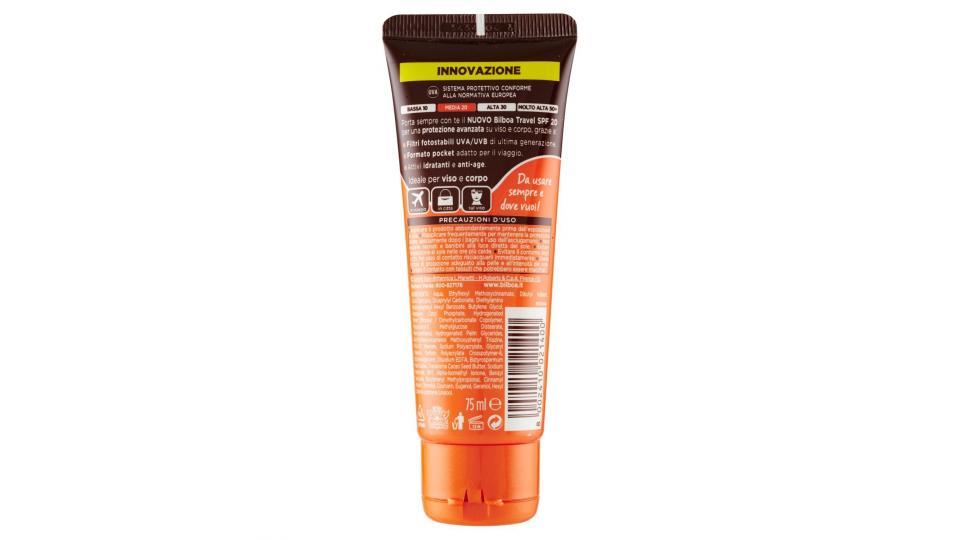 Bilboa travel Crema Solare Viso e Corpo SPF 20 Media