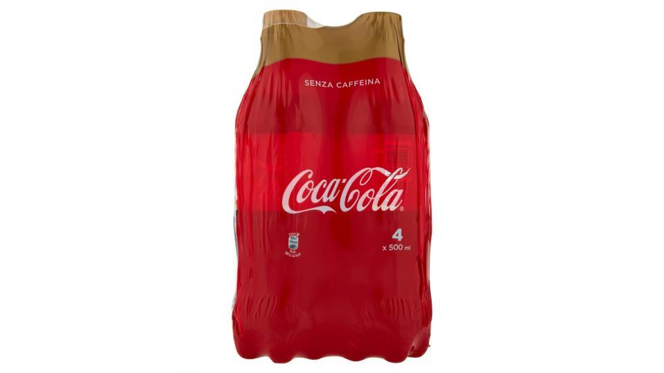 Coca-Cola senza caffeina bottiglia di plastica da 500ml confezione da