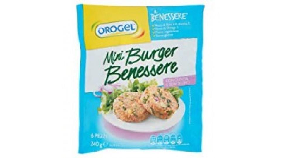 Orogel il Benessere Mini Burger Benessere con Quinoa e Semi di Lino Surgelati 6 Pezzi