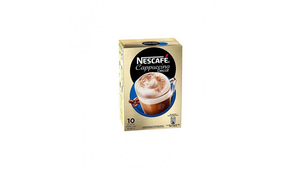 Nescafé Cappuccino Decaffeinato Preparato Solubile in Polvere con Caffè e Latte 125g 10 Buste