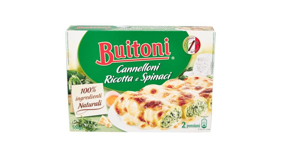 Buitoni Cannelloni Ricotta e Spinaci Cannelloni con Ricotta, Spinaci e Besciamella Surgelati
