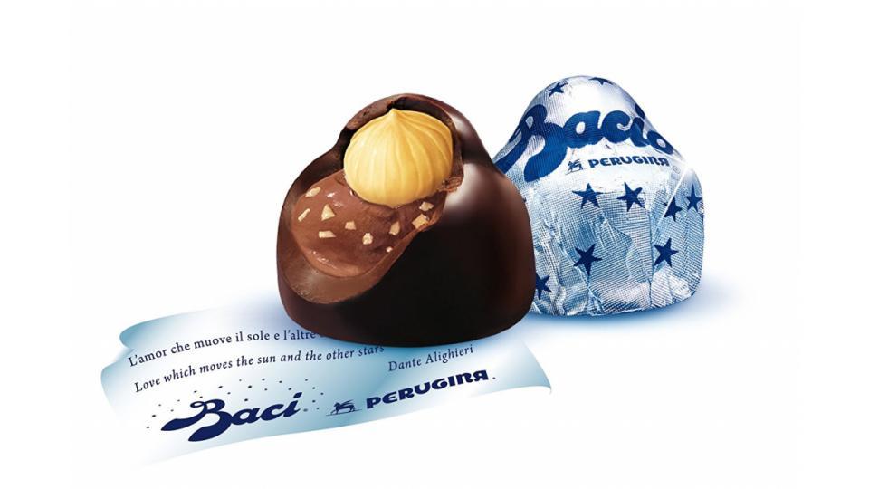 Baci Perugina cioccolatini fondenti ripieni al gianduia e nocciola intera