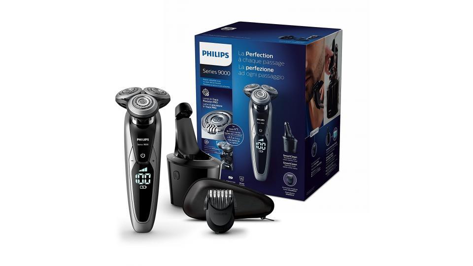 Philips Series 9000 S9711/32 Rasoio Elettrico Wet&Dry con Lame di Precisione, Include Regolabarba e Sistema di Pulizia SmartClean