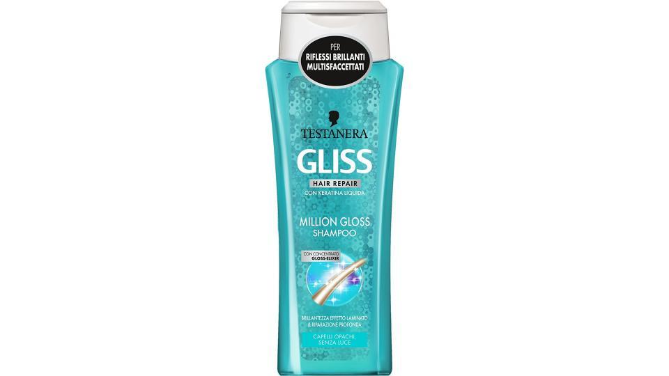 Testanera - Gliss Shampoo con Keratina Liquida, Capelli Opachi, senza Luce