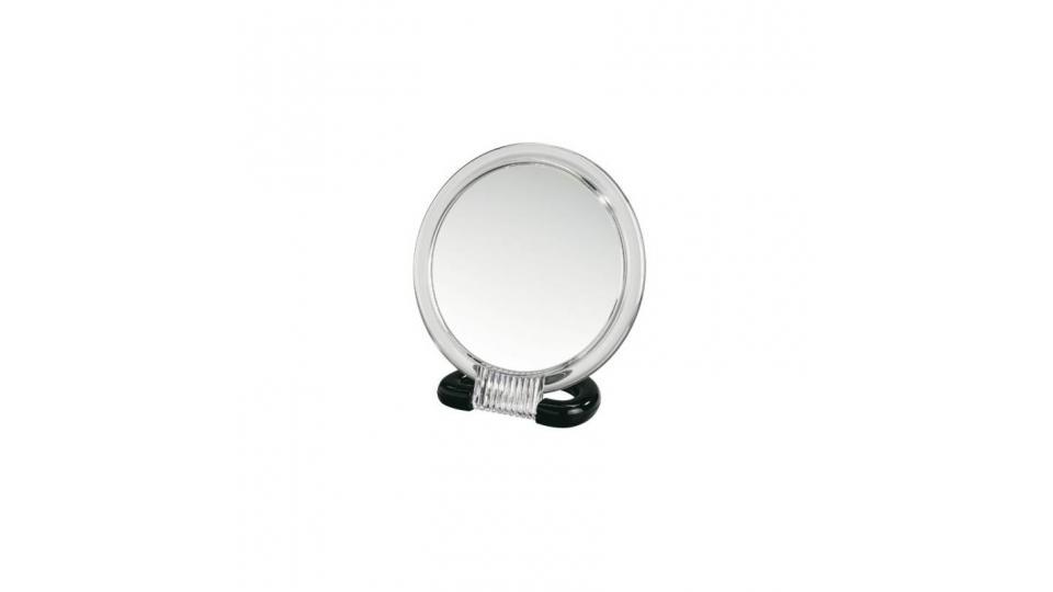 Wenko 3659010100 Specchio Cosmetico da Appoggio e a Mano, Materiale Plastico, 15,5 x 17 x 7,5 cm, Trasparente