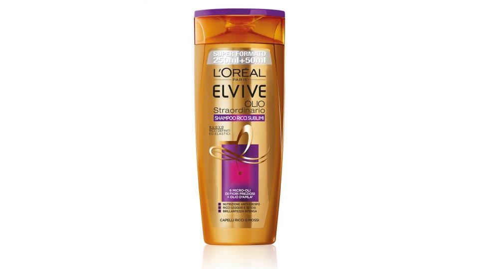 L'Oréal Paris Elvive Olio Straordinario Ricci Sublimi - Shampoo idratante per capelli ricci o mossi