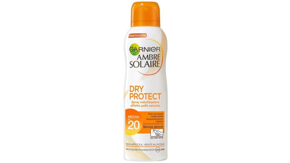 Garnier Ambre Solaire Dry Protect Protezione Solare Spray Nebulizzatore, Effetto Pelle Asciutta, IP 20