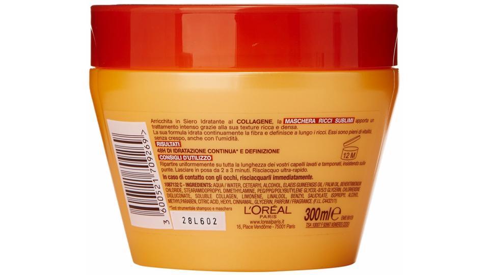 L'Oréal Paris Elvive Olio Straordinario Ricci Sublimi - Maschera idratante per capelli ricci o mossi