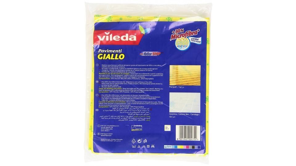 Vileda - Panno Pavimenti, Giallo, Microfibra