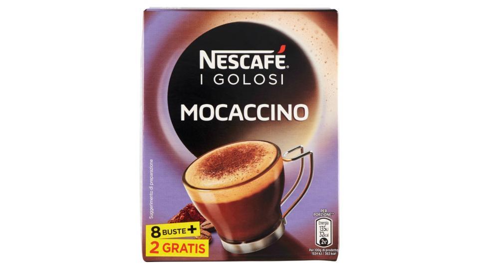 Nescafé Caffè Golosi Mocaccino Preparato Solubile in Polvere al Caffè e Cacao 10 Buste