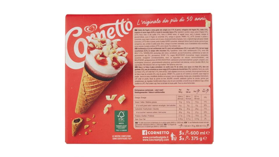 Cornetto Algida Panna e Fragola