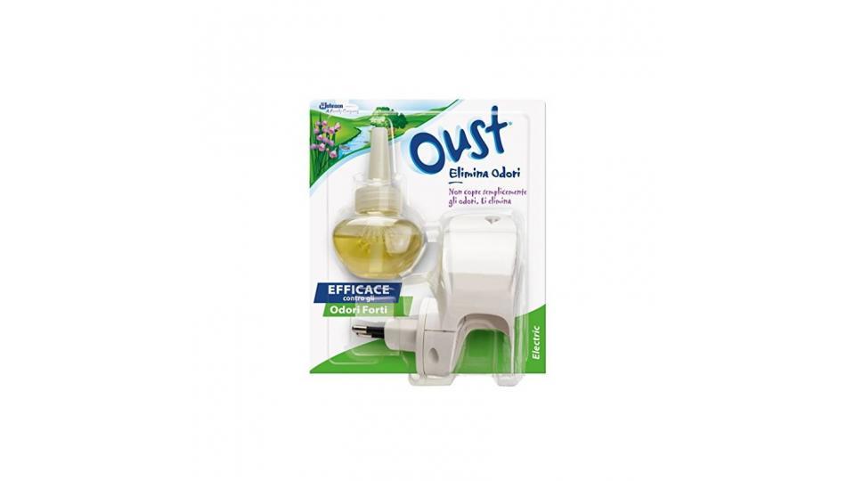 Oust Elettrico Base con ricarica Elimina odori - 1 confezione (1 base + 1 ricarica da 20 ml)