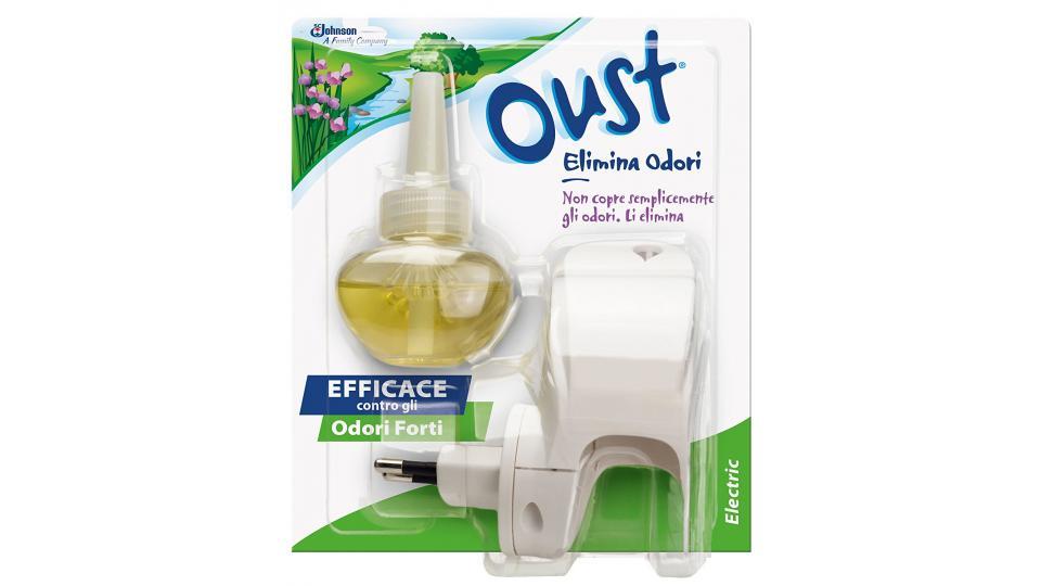 Oust Elettrico Base con ricarica Elimina odori - 1 confezione (1 base + 1 ricarica da 20 ml)
