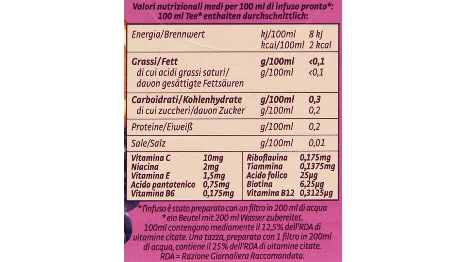 Pompadour - Infuso Mix Frutti Di Bosco, Aromatizzato Con Vitamine - 20 filtri [60 gr]