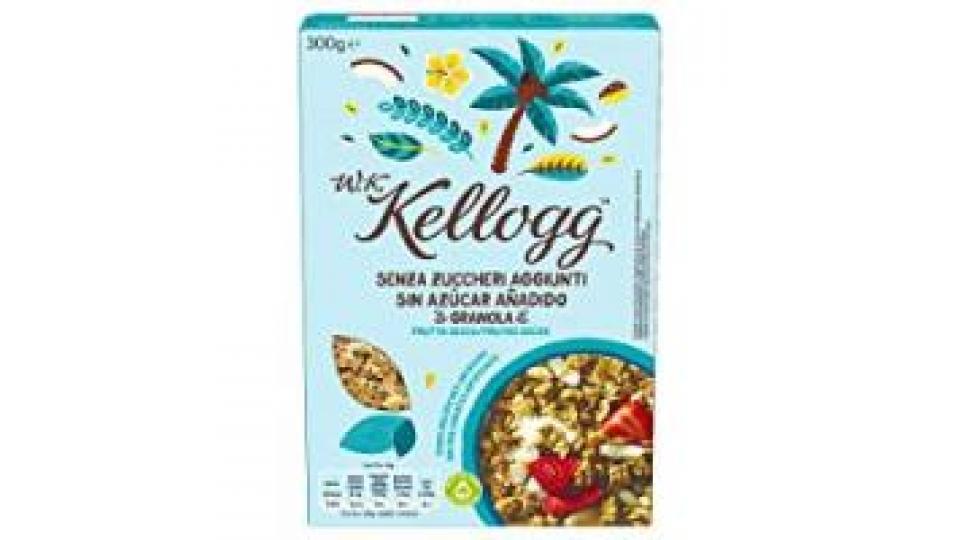 W.K Kellogg Senza Zuccheri Aggiunti Granola Frutta Secca