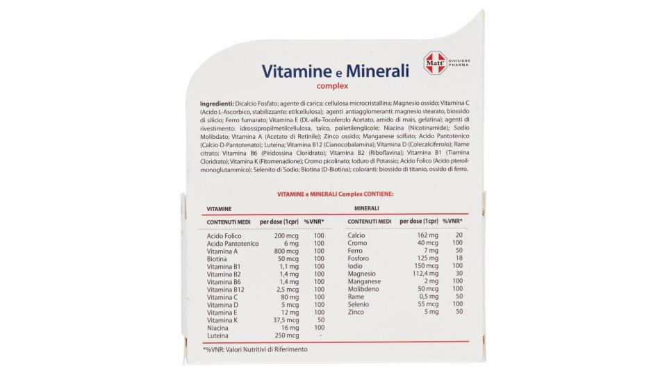 Matt Divisione Pharma Vitamine e Minerali Complex