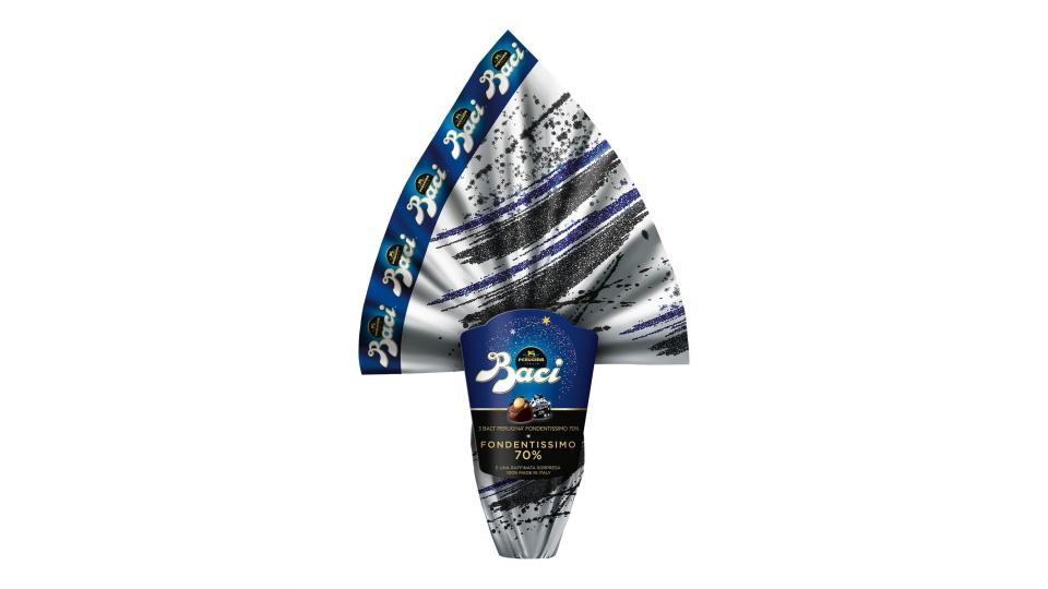 BACI PERUGINA Uovo di cioccolato fondente extra 70% con sorpresa 3 Baci fondentissimo