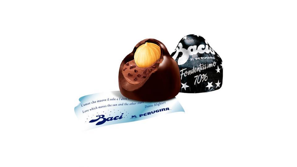 BACI PERUGINA Uovo di cioccolato fondente extra 70% con sorpresa 3 Baci fondentissimo