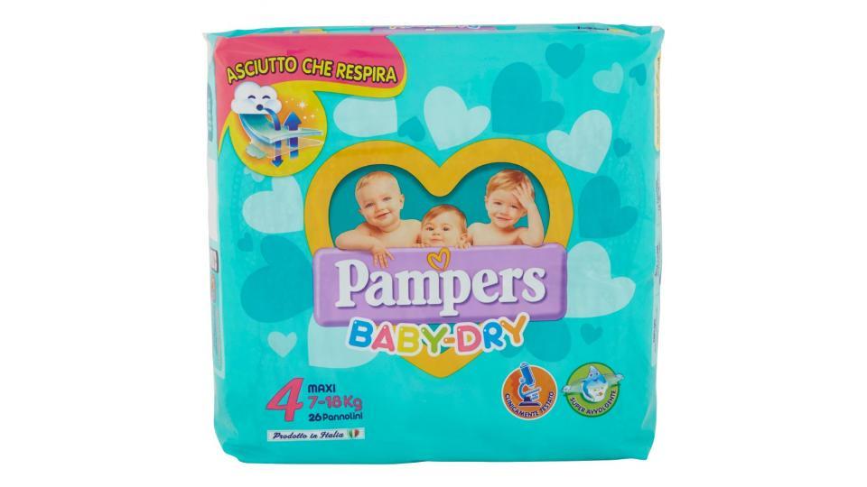 Pampers Baby-Dry 4 Maxi 7-18 Kg 26+26 Pannolini