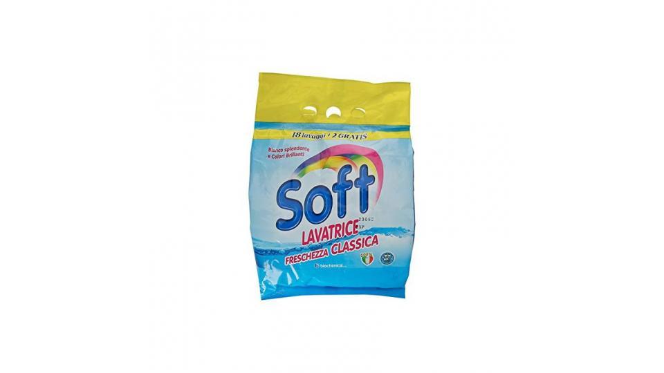 Soft - Detersivo Lavatrice Freschezza Classica, 18 + 2 Misurini