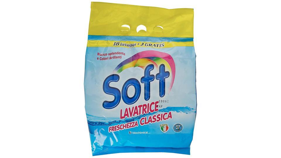 Soft - Detersivo Lavatrice Freschezza Classica, 18 + 2 Misurini