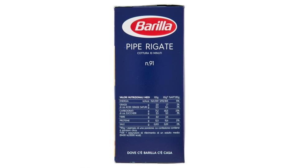 Barilla Semola Pipe Rigate n.91