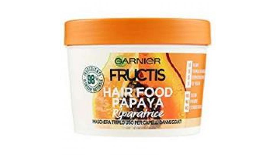 Garnier Fructis Hair Food Papaya - Maschera riparatrice 3in1 per capelli danneggiati