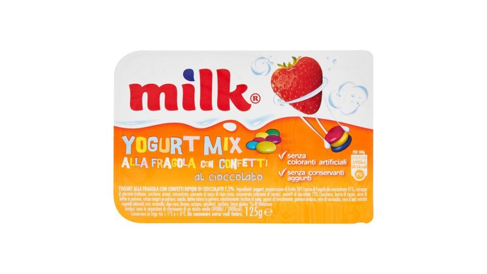 Milk Yogurt Mix alla Fragola con Confetti al cioccolato