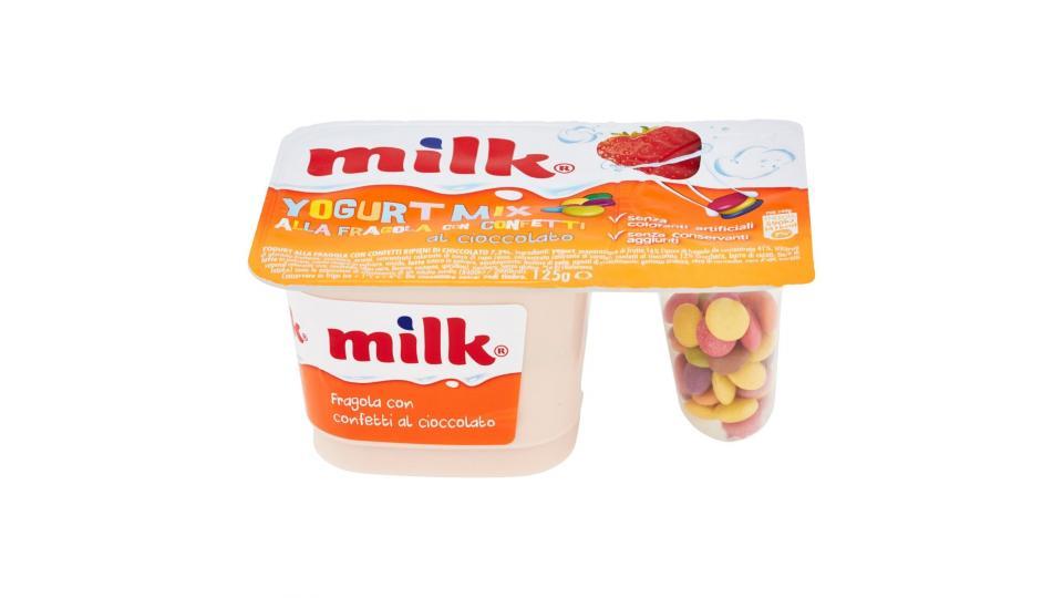 Milk Yogurt Mix alla Fragola con Confetti al cioccolato
