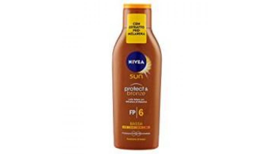 Nivea sun protect & bronze Latte Solare con Attivatore di Melanina FP 6 Bassa