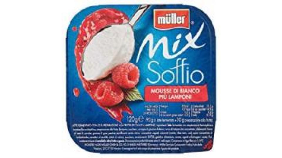 Müller, Mix Soffio mousse di bianco più lamponi