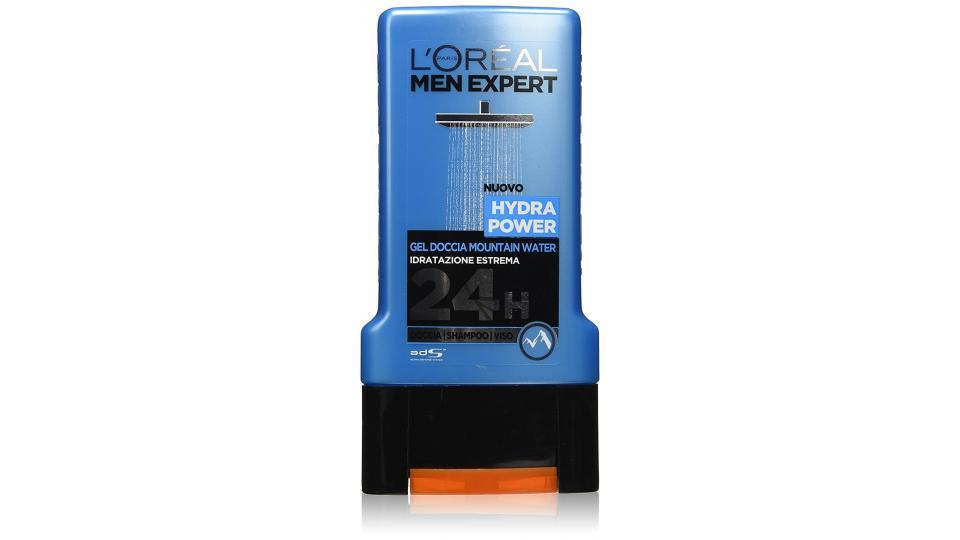 L'Oréal Paris Men Expert Hydra Power Gel Doccia Uomo, Acqua di Montagna Idratazione Estrema