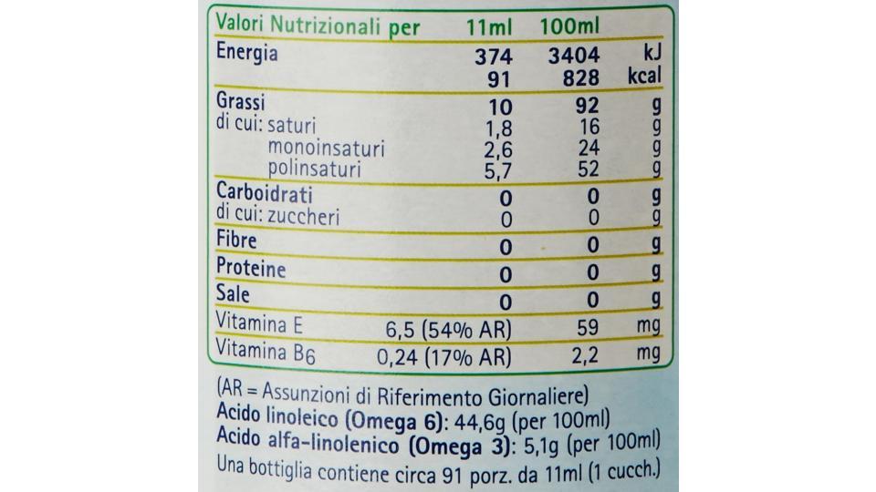 Valsoia - Olio di Soia, Per condire