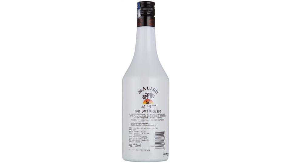 Malibu Caribbean rum with coconut flavor