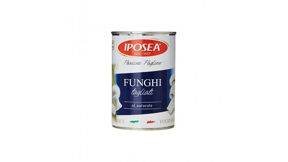 Iposea - Funghi Tagliati, Al Naturale - 12 pezzi da 380 g [4560 g]