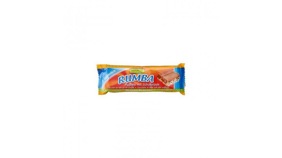 Riso soffiato ricoperto di cioccolato “Rumba” snack Rapunzel