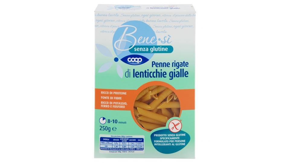 Senza Glutine Penne Rigate di Lenticchie Gialle