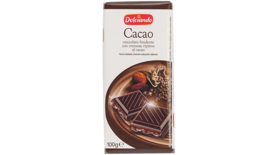 Cioccolato Fondente Ripieno al Cacao