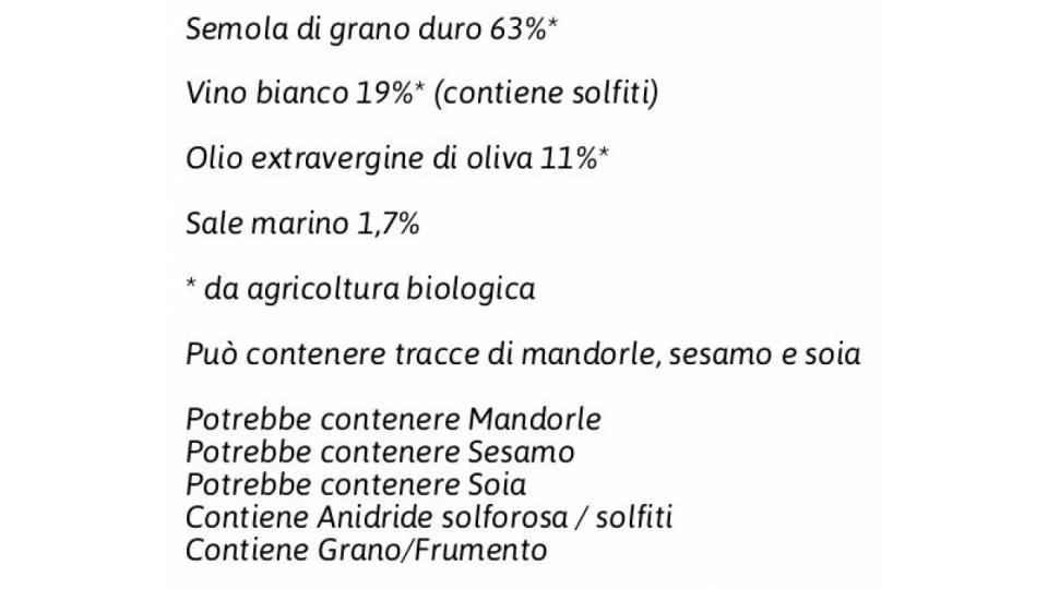 Il Giusto Gusto del Grano Tarallini Pugliesi Biologici di Semola di Grano Duro