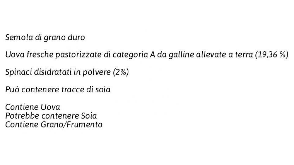 Lasagne Verdi 205 Pasta all'Uovo con Spinaci