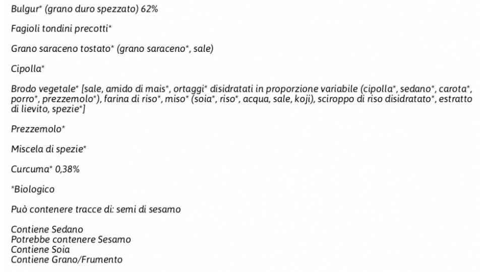 Bontà in 5 Minuti Bulgur alla Curcuma Bio