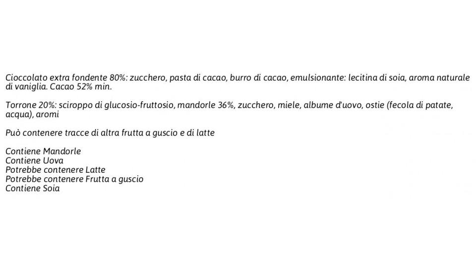 Bauttino Cioccolato Fondente con Cuore di Torrone Friabile