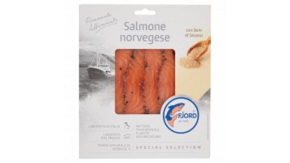 Salmone Norvegese Finemente Affumicato con Semi di Sesamo 0,100 Kg